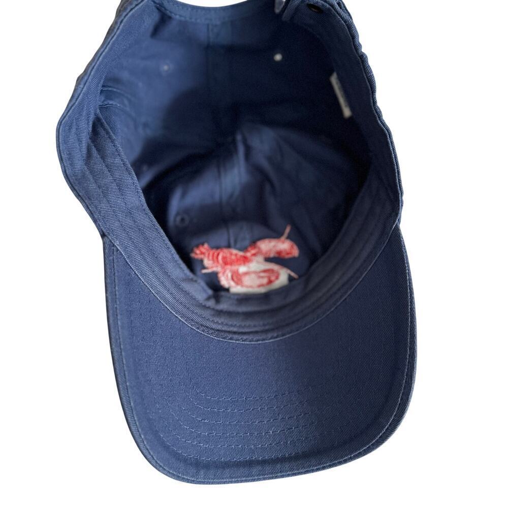 Maine Lobster Embroidered Hat Navy Blue Adjustable Dad Cap Coastal Vintage Vibes - Picture 3 of 7